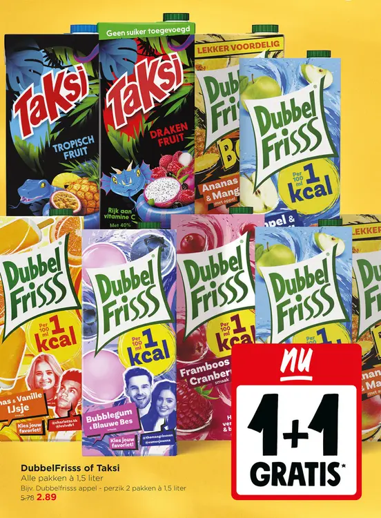 Aanbieding: DubbelFrisss of Taksi