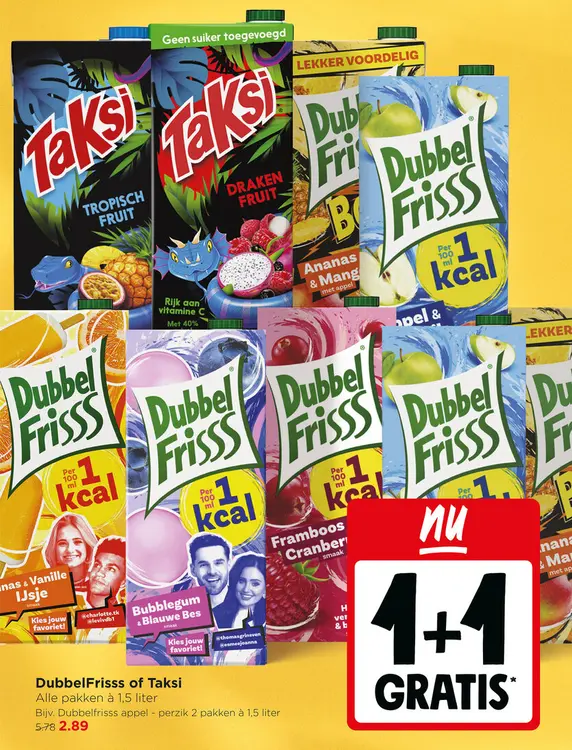 Aanbieding: DubbelFrisss of Taksi