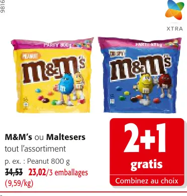 Offre: M&M's ou Maltesers