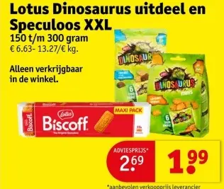 Promotie: Dinosaurus uitdeel en Speculoos XXL