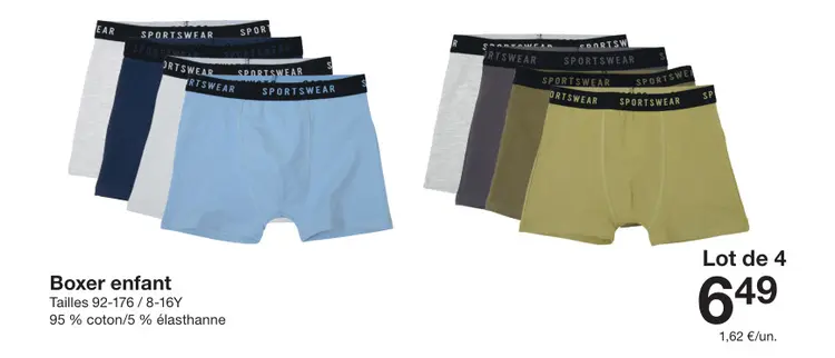 Offre: Boxer enfant