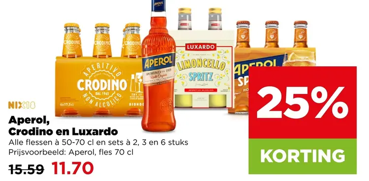 Aanbieding: Aperol, Crodino en Luxardo