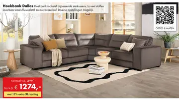 Aanbieding: Dallas hoekbank