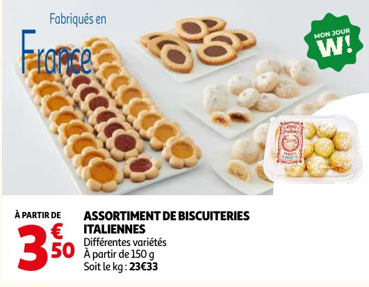 Offre: Assortiment de biscuiteries italiennes