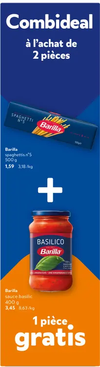 Offre: Spaghettis n°5 + Sauce basilic