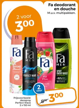Aanbieding: Fa deodorant en douche