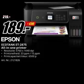 Promotie: ECOTANK ET-2875 All-in-one printer