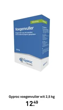 Aanbieding: Gyproc voegenvuller wit