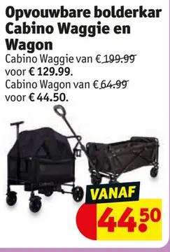 Aanbieding: Opvouwbare bolderkar Cabino Waggie en Wagon