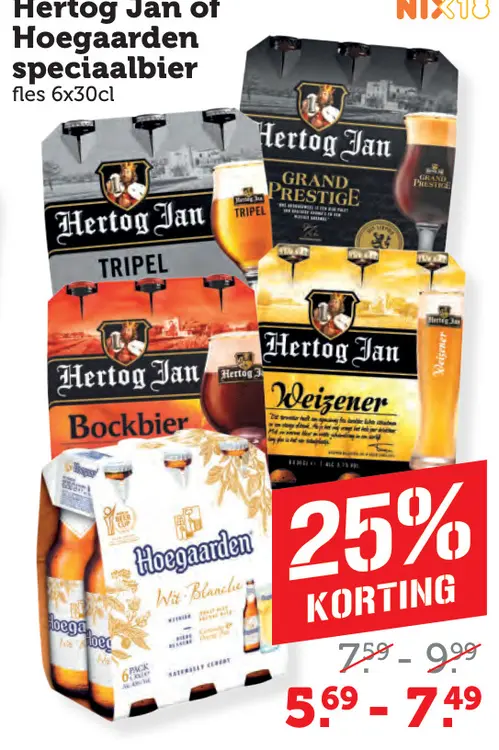 Aanbieding: Hertog Jan of Hoegaarden speciaalbier