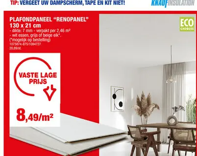 Promotie: Plafondpaneel "renopanel"