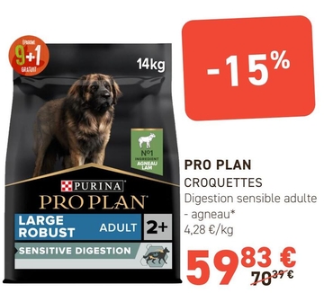 Offre: PRO PLAN CROQUETTES Digestion sensible adulte