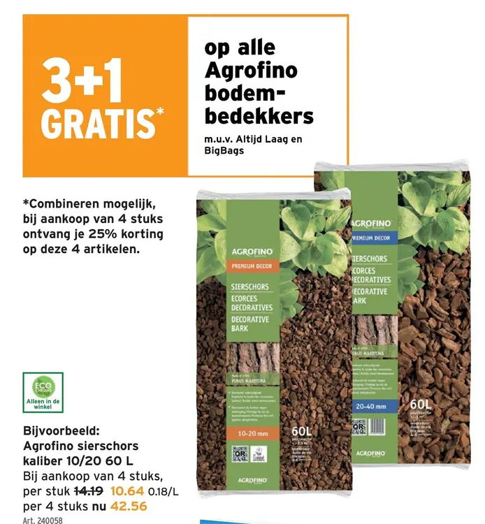 Promotie: Agrofino sierschors kaliber 10/20 60 L