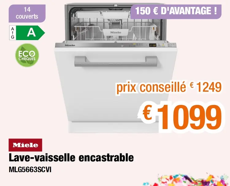 Offre: Lave-vaisselle encastrable