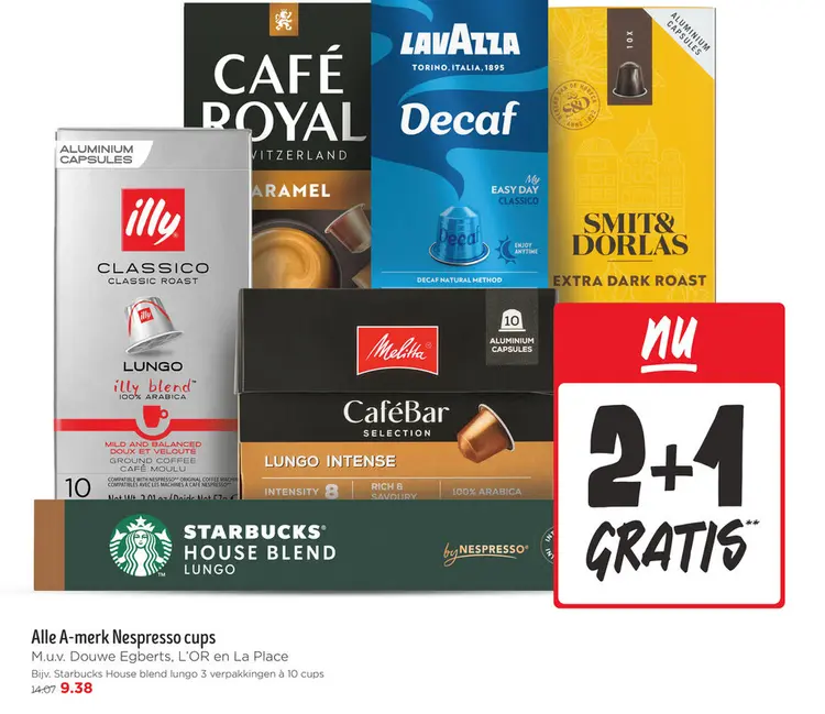 Aanbieding: Alle A-merk Nespresso cups