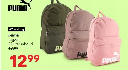 Aanbieding: Puma Phase rugzak beige 22 liter