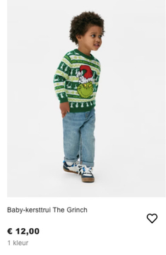 Aanbieding: Baby-kersttrui The Grinch