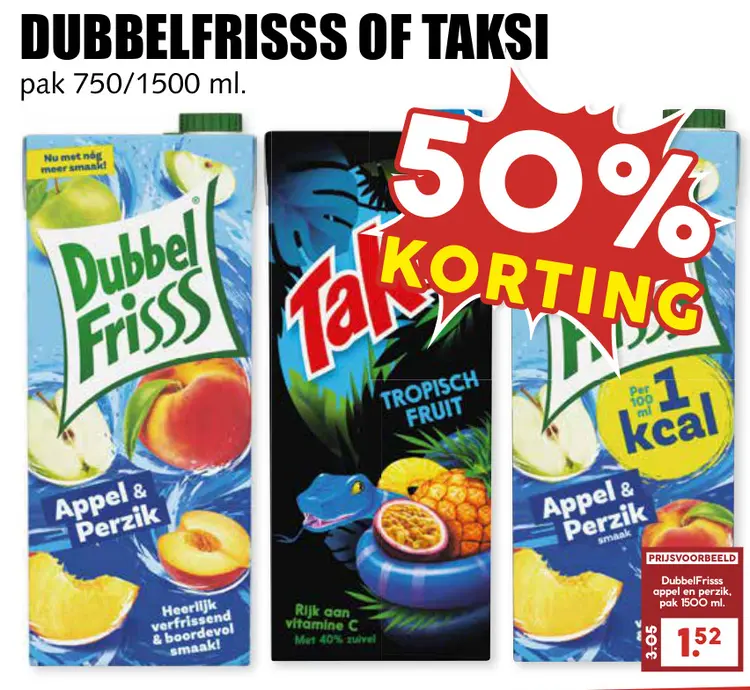 Aanbieding: Dubbelfrisss of Taksi