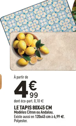 Offre: Le tapis 80x45 cm
