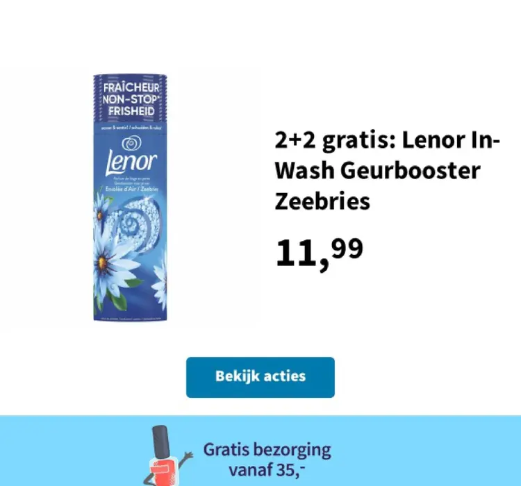 Aanbieding: Lenor In-Wash Geurbooster Zeebries
