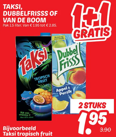 Aanbieding: Taksi, Dubbelfrisss of Van de Boom