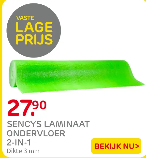 Aanbieding: Sencys laminaat ondervloer