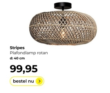 Aanbieding: Stripes Plafondlamp rotan