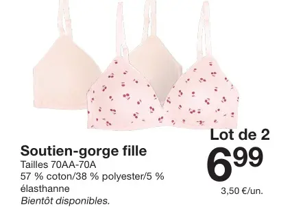 Offre: Soutien-gorge fille