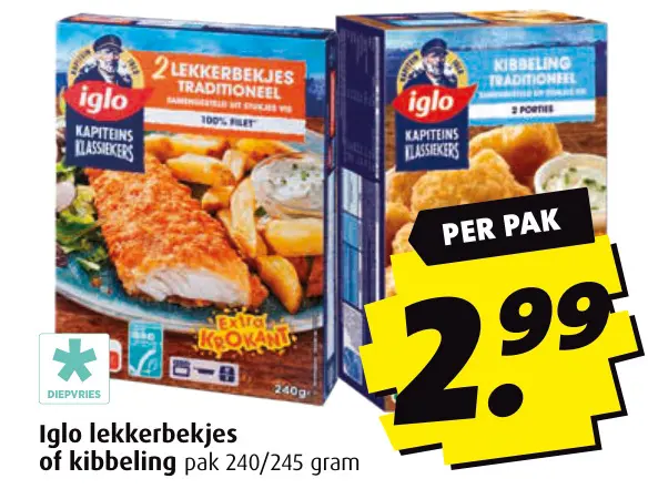 Aanbieding: Lekkerbekjes of kibbeling