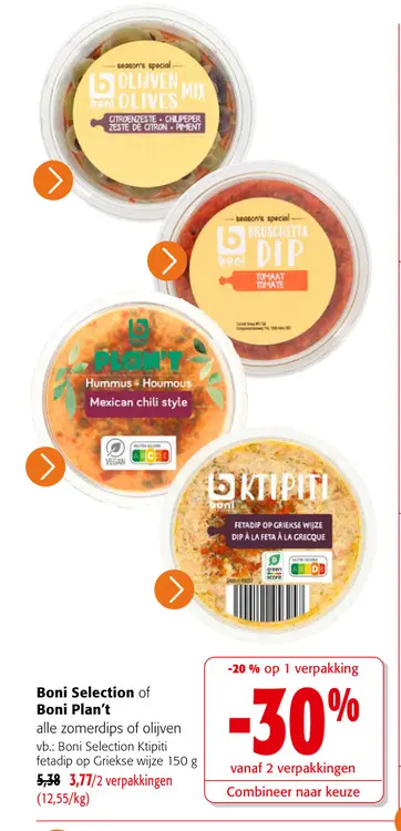 Promotie: Selection of Boni Plan't alle zomerdips of olijven