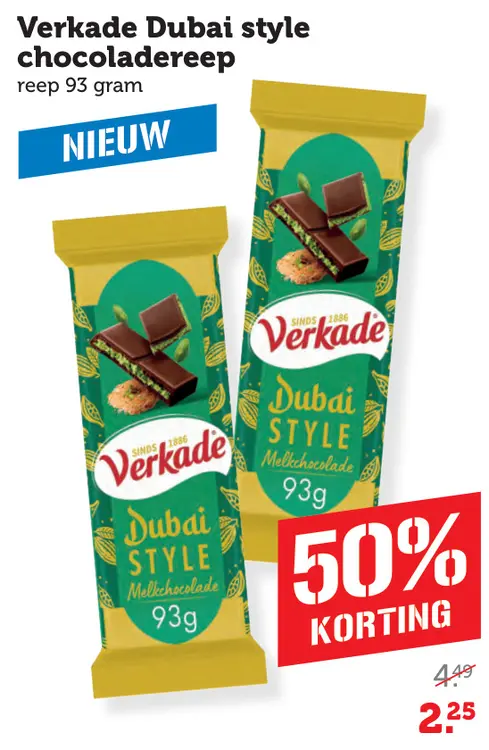 Aanbieding: Dubai style chocoladereep