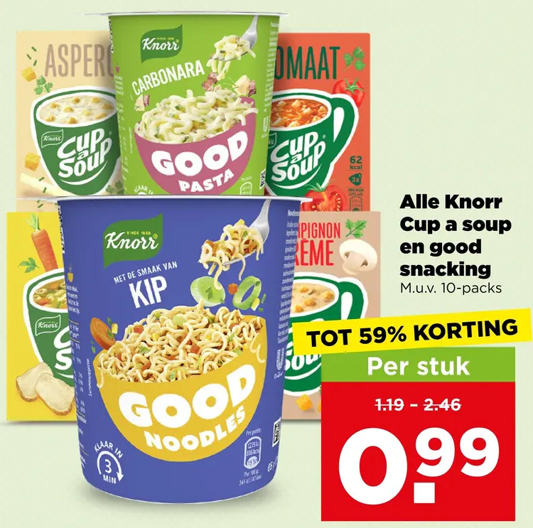 Aanbieding: Knorr Cup a soup en good snacking