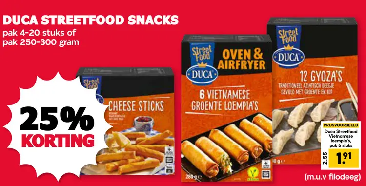Aanbieding: Duca streetfood snacks