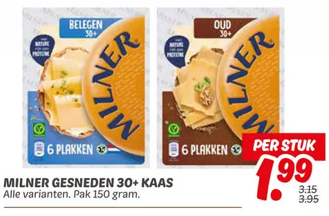 Aanbieding: Milner gesneden 30+ kaas