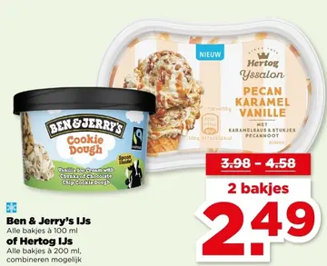 Aanbieding: Ben & Jerry's IJs of Hertog IJs