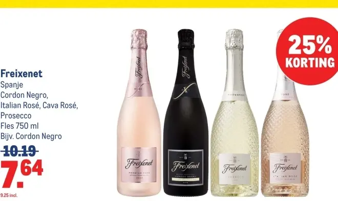 Aanbieding: Freixenet Cordon Negro, Italian Rosé, Cava Ro