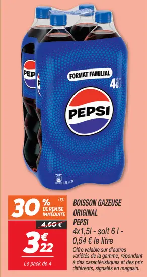Offre: Boisson gazeuse original
