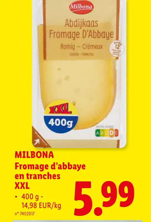 Offre: Fromage d'abbaye en tranches