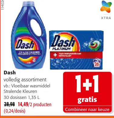 Promotie: Volledig assortiment vb.: Vloeibaar wasmiddel
