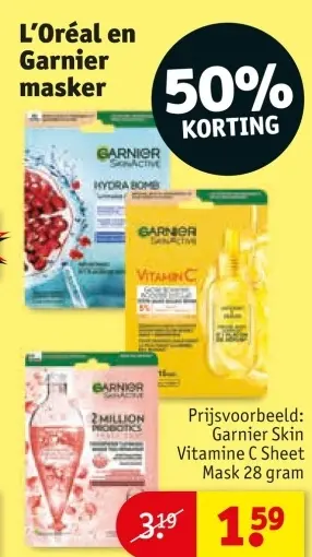 Aanbieding: L'Oréal en Garnier masker