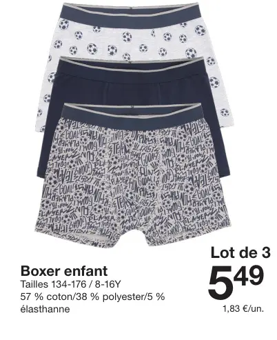 Offre: Boxer enfant