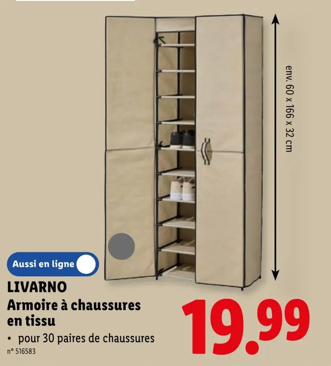 Offre: Armoire à chaussures en tissu