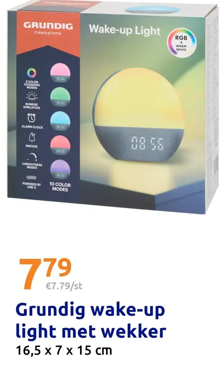 Aanbieding: Grundig wake-up light met wekker