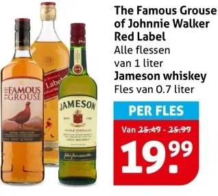 Aanbieding: The Famous Grouse of Johnnie Walker Red Label