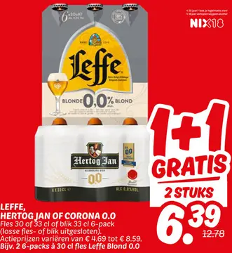 Aanbieding: Leffe, Hertog Jan of Corona