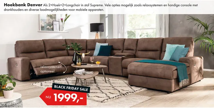 Aanbieding: Denver hoekbank