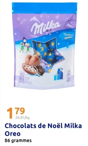 Offre: Chocolats de Noël Milka Oreo