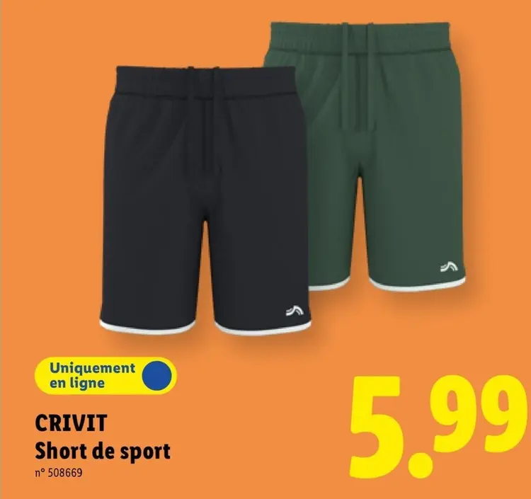 Offre: Short de sport