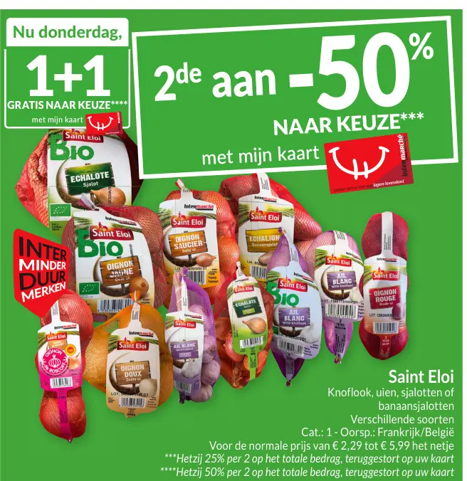 Promotie: Knoflook, uien, sjalotten of banaansjalotten