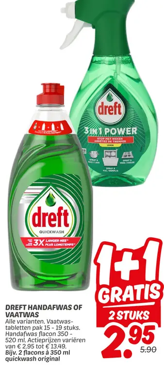 Aanbieding: Dreft handafwas of vaatwas